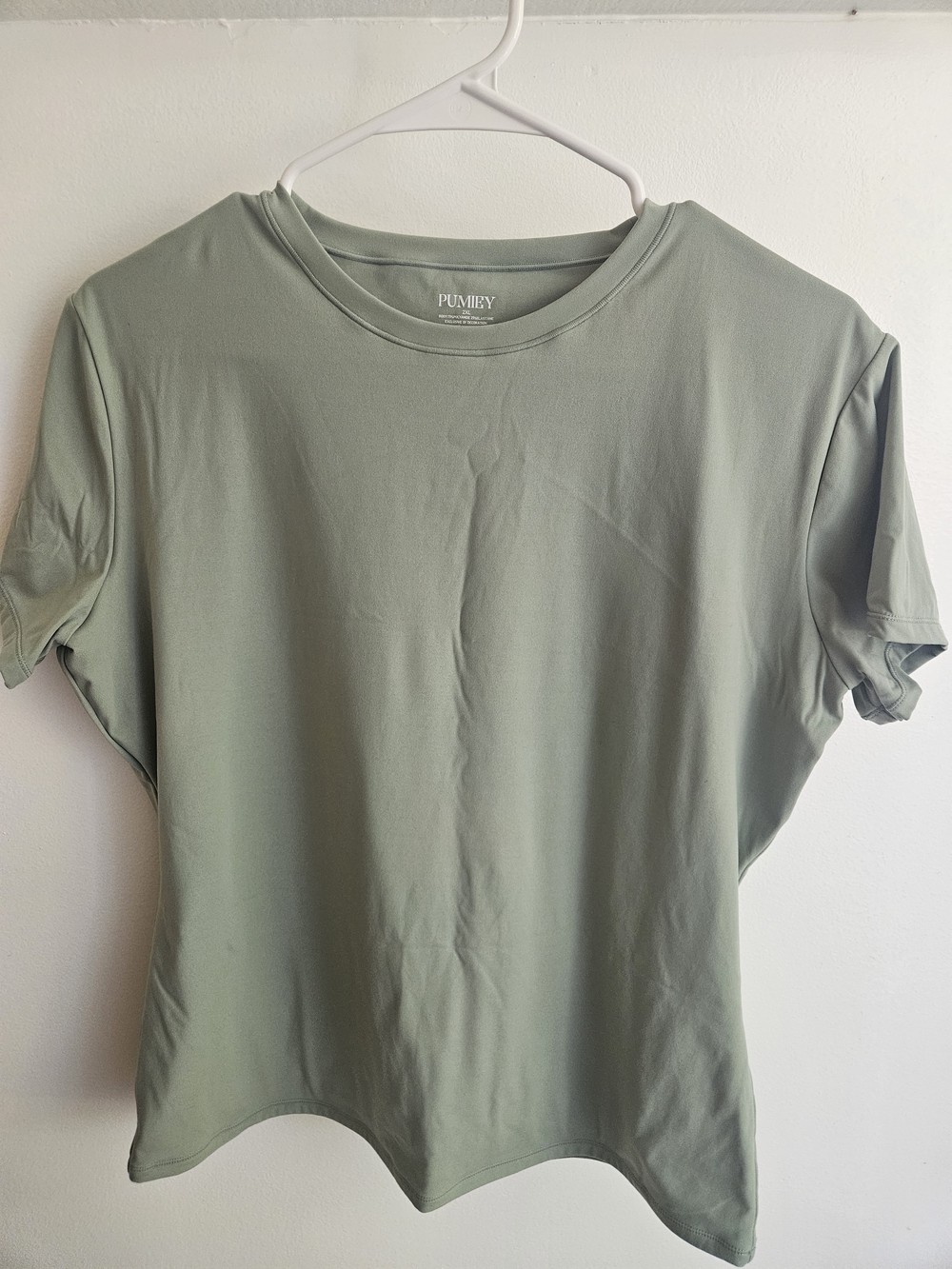 Sage Green Crewneck Women's Tee Fits XL better than 2x